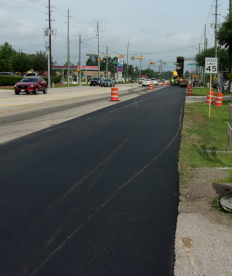 Small asphalt paving roadway project